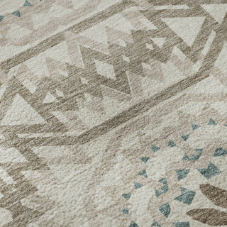 Piper Looms Mayfield Circles AMF619 Beige Machine Washable Area Rug Swatch Image