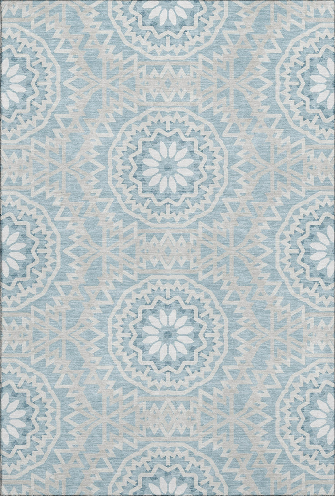 Piper Looms Mayfield Circles AMF619 Denim Machine Washable Area Rug main image