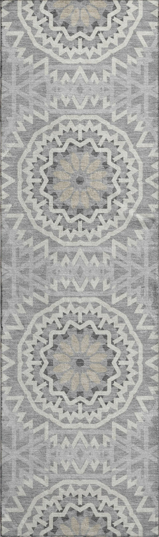 Piper Looms Mayfield Circles AMF619 Gray Machine Washable Area Rug Runner Main Image