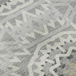 Piper Looms Mayfield Circles AMF619 Gray Machine Washable Area Rug Swatch Image