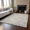 Piper Looms Mayfield Circles AMF619 Taupe Machine Washable Area Rug Lifestyle Image Feature