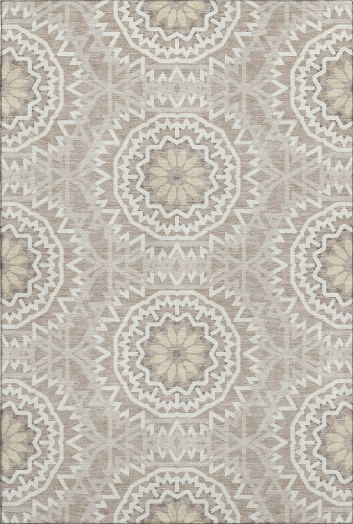 Piper Looms Mayfield Circles AMF619 Taupe Machine Washable Area Rug main image