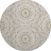 Piper Looms Mayfield Circles AMF619 Taupe Machine Washable Area Rug Round Main Image