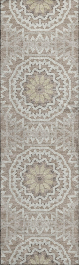 Piper Looms Mayfield Circles AMF619 Taupe Machine Washable Area Rug Runner Main Image