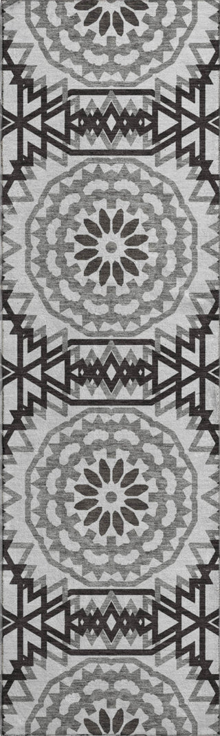 Piper Looms Mayfield Circles AMF619 White Machine Washable Area Rug Runner Main Image