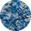 Piper Looms Mayfield Abstract AMF62 Blue Machine Washable Area Rug Round Main Image