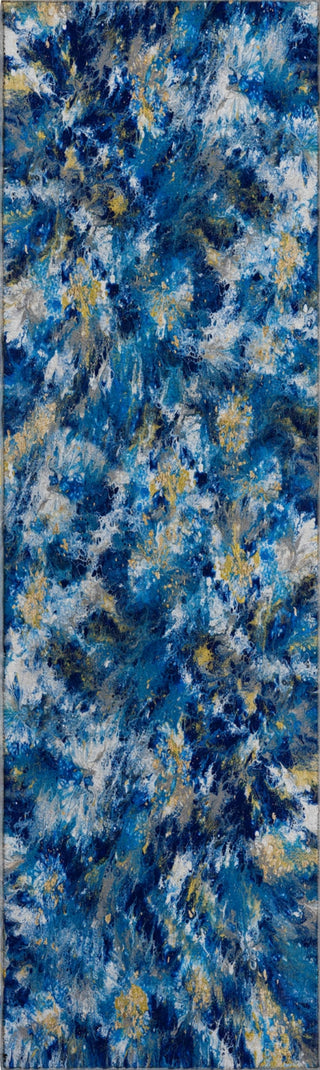 Piper Looms Mayfield Abstract AMF62 Blue Machine Washable Area Rug Runner Main Image