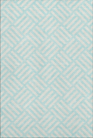 Piper Looms Mayfield Squares AMF620 Aqua Machine Washable Area Rug main image