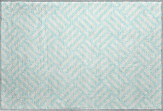 Piper Looms Mayfield Squares AMF620 Aqua Machine Washable Area Rug Scatter Main Image
