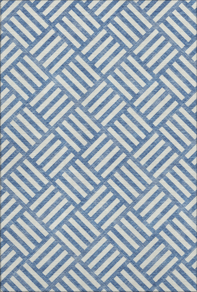 Piper Looms Mayfield Squares AMF620 Blue Machine Washable Area Rug main image