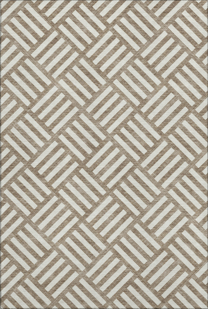 Piper Looms Mayfield Squares AMF620 Brown Machine Washable Area Rug main image