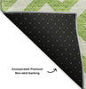 Piper Looms Mayfield Squares AMF620 Lime Machine Washable Area Rug Backing Image