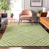 Piper Looms Mayfield Squares AMF620 Lime Machine Washable Area Rug Lifestyle Image Feature