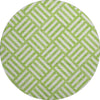 Piper Looms Mayfield Squares AMF620 Lime Machine Washable Area Rug Round Main Image