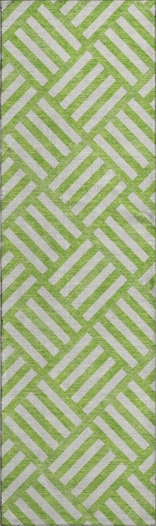Piper Looms Mayfield Squares AMF620 Lime Machine Washable Area Rug Runner Main Image