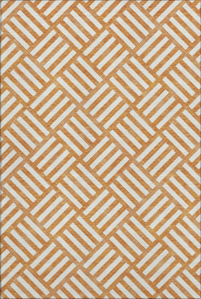 Piper Looms Mayfield Squares AMF620 Orange Machine Washable Area Rug main image