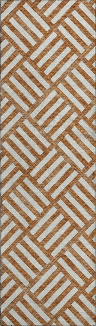 Piper Looms Mayfield Squares AMF620 Paprika Machine Washable Area Rug Runner Main Image
