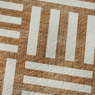 Piper Looms Mayfield Squares AMF620 Paprika Machine Washable Area Rug Swatch Image
