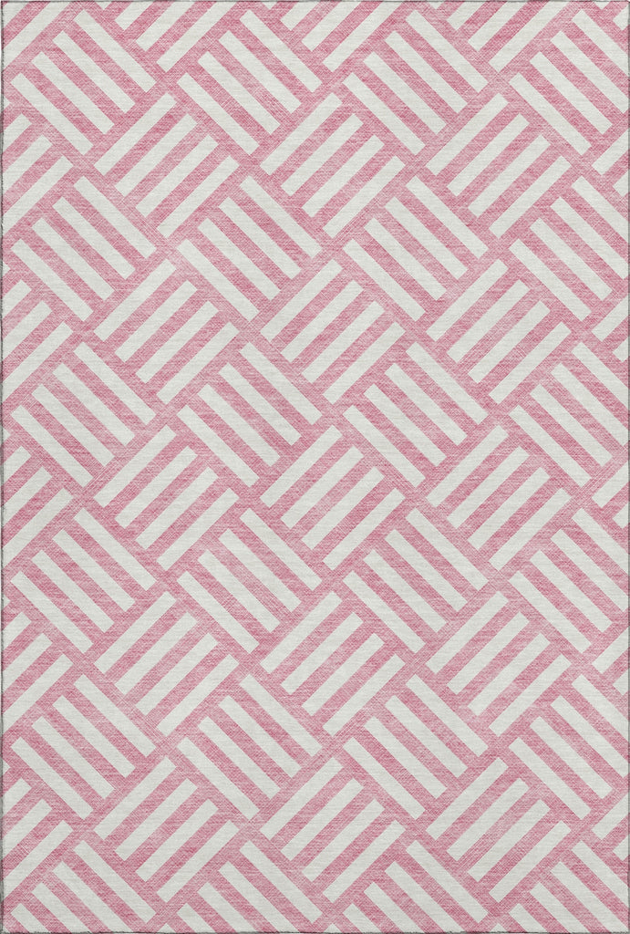 Piper Looms Mayfield Squares AMF620 Pink Machine Washable Area Rug main image