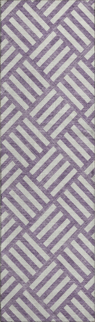 Piper Looms Mayfield Squares AMF620 Purple Machine Washable Area Rug Runner Main Image