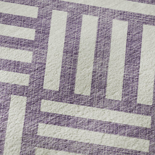 Piper Looms Mayfield Squares AMF620 Purple Machine Washable Area Rug Swatch Image