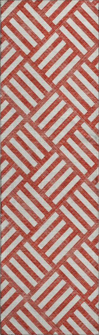 Piper Looms Mayfield Squares AMF620 Red Machine Washable Area Rug Runner Main Image