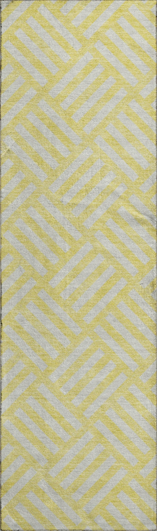 Piper Looms Mayfield Squares AMF620 Yellow Machine Washable Area Rug Runner Main Image