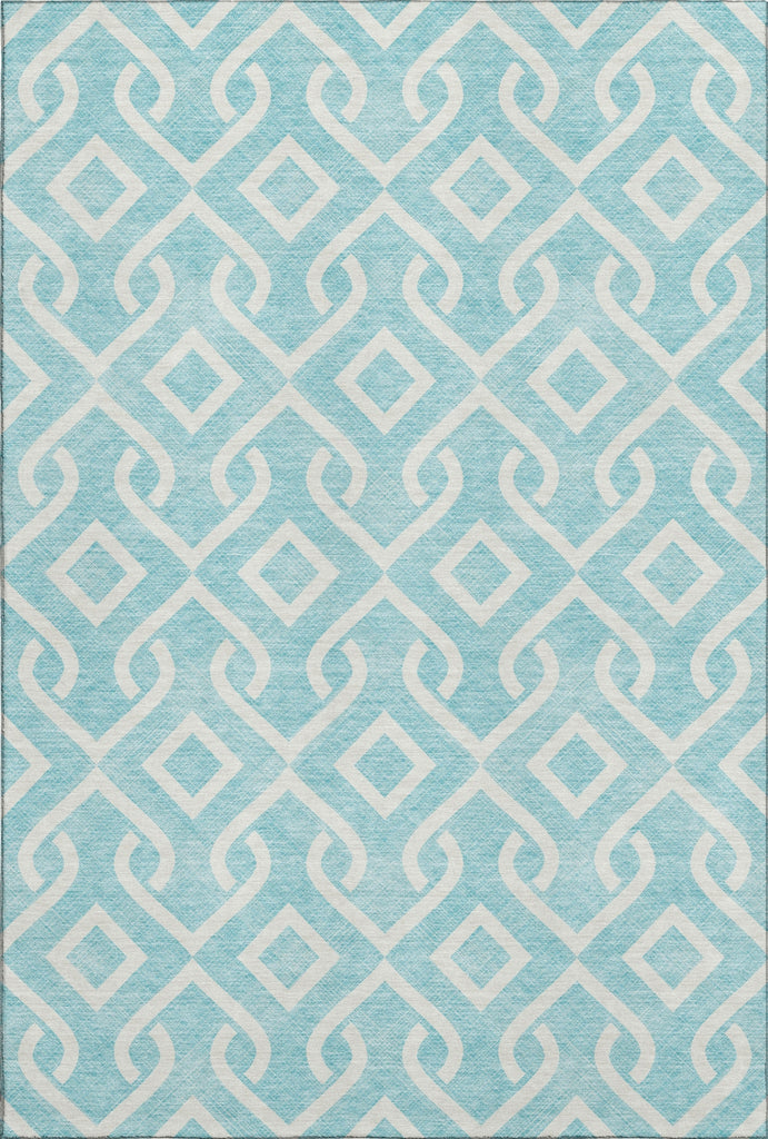 Piper Looms Mayfield Geometric AMF621 Aqua Machine Washable Area Rug main image