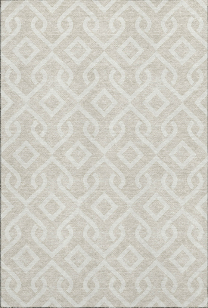 Piper Looms Mayfield Geometric AMF621 Beige Machine Washable Area Rug main image