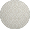Piper Looms Mayfield Geometric AMF621 Beige Machine Washable Area Rug Round Main Image