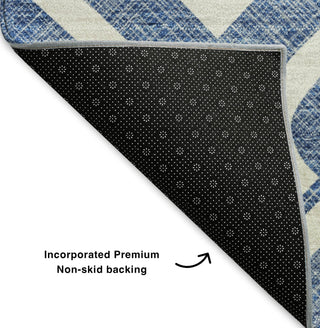 Piper Looms Mayfield Geometric AMF621 Blue Machine Washable Area Rug Backing Image