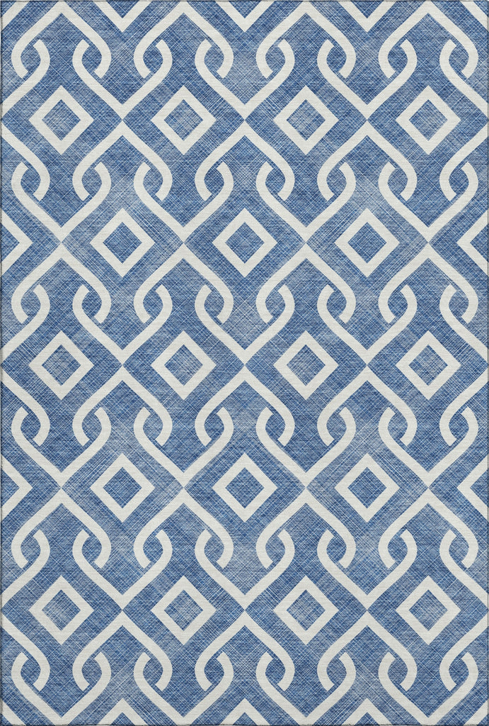 Piper Looms Mayfield Geometric AMF621 Blue Machine Washable Area Rug main image
