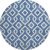 Piper Looms Mayfield Geometric AMF621 Blue Machine Washable Area Rug Round Main Image