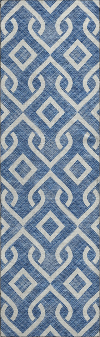 Piper Looms Mayfield Geometric AMF621 Blue Machine Washable Area Rug Runner Main Image