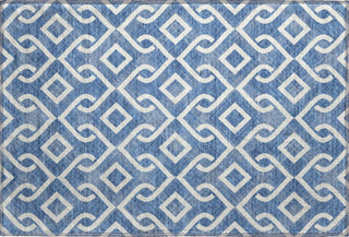 Piper Looms Mayfield Geometric AMF621 Blue Machine Washable Area Rug Scatter Main Image