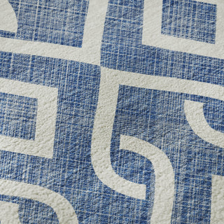 Piper Looms Mayfield Geometric AMF621 Blue Machine Washable Area Rug Swatch Image