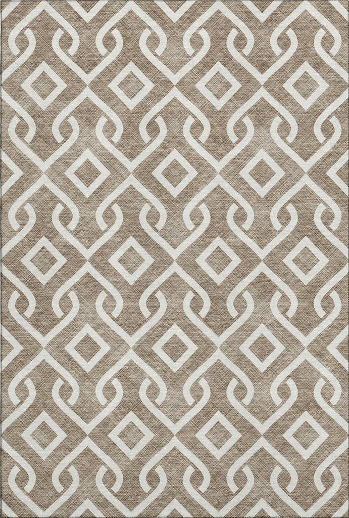 Piper Looms Mayfield Geometric AMF621 Brown Machine Washable Area Rug main image