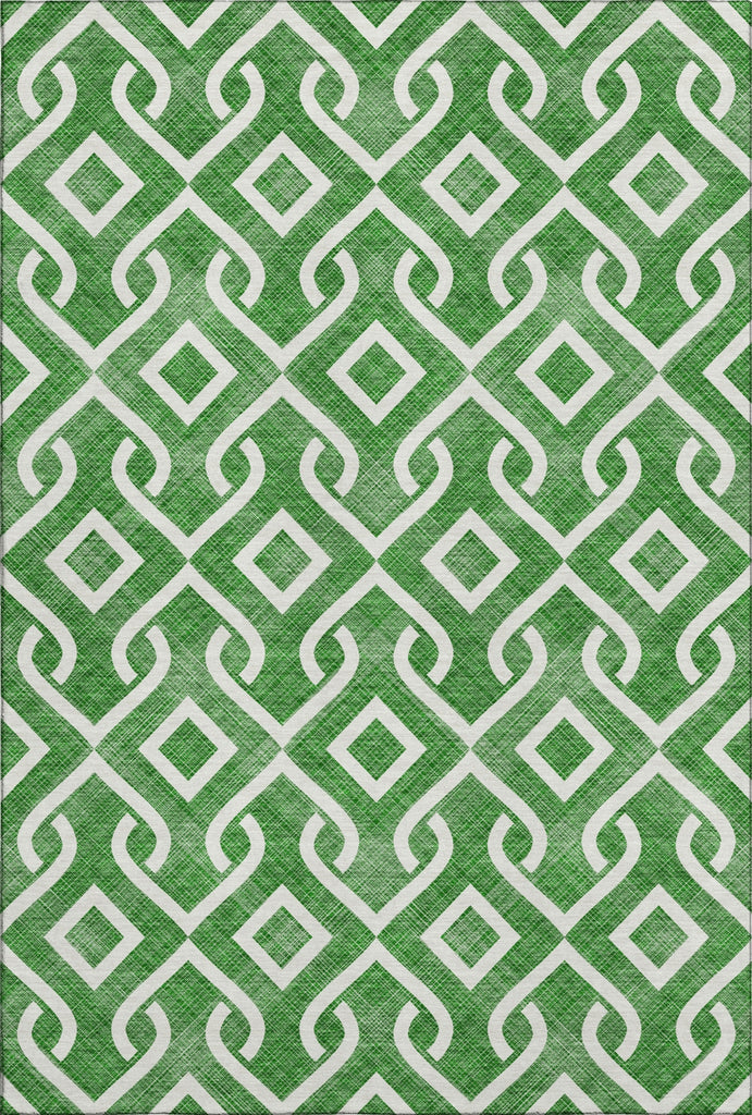 Piper Looms Mayfield Geometric AMF621 Emerald Machine Washable Area Rug main image