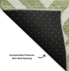 Piper Looms Mayfield Geometric AMF621 Green Machine Washable Area Rug Backing Image