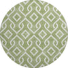 Piper Looms Mayfield Geometric AMF621 Green Machine Washable Area Rug Round Main Image