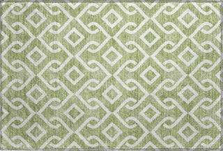 Piper Looms Mayfield Geometric AMF621 Green Machine Washable Area Rug Scatter Main Image