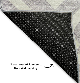 Piper Looms Mayfield Geometric AMF621 Lavender Machine Washable Area Rug Backing Image