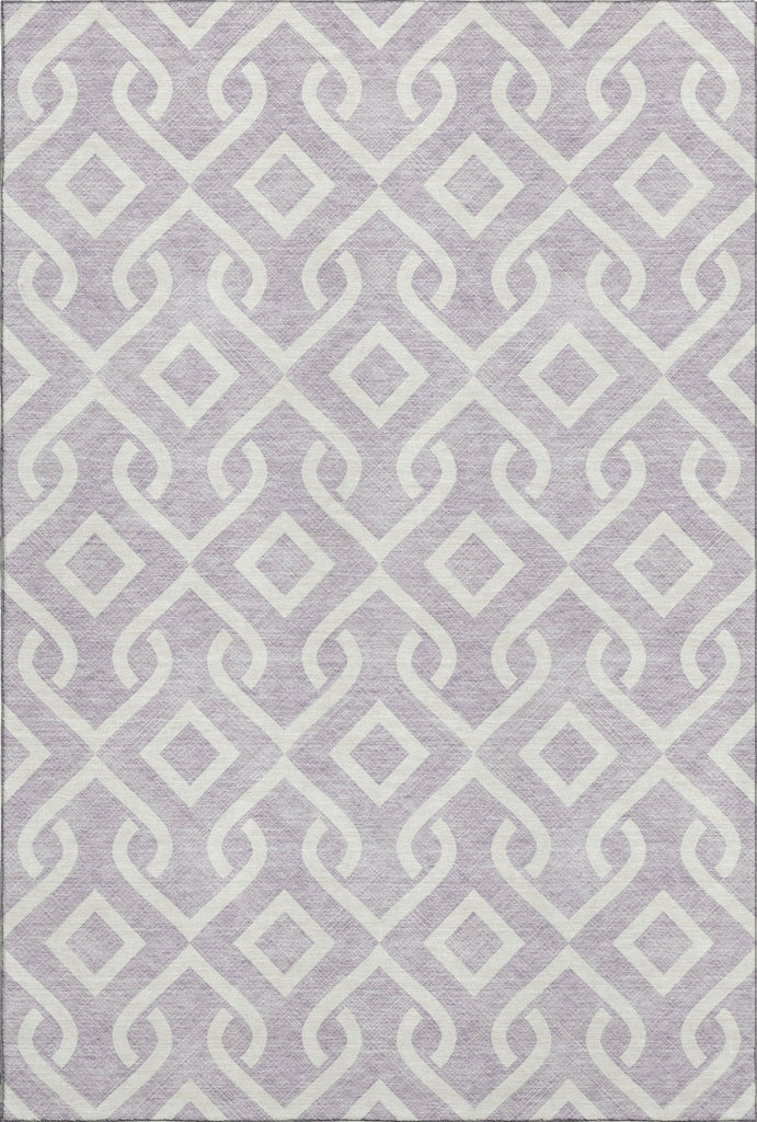 Piper Looms Mayfield Geometric AMF621 Lavender Machine Washable Area Rug main image