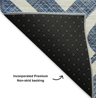 Piper Looms Mayfield Geometric AMF621 Navy Machine Washable Area Rug Backing Image