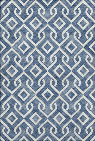 Piper Looms Mayfield Geometric AMF621 Navy Machine Washable Area Rug main image