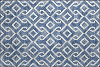 Piper Looms Mayfield Geometric AMF621 Navy Machine Washable Area Rug Scatter Main Image