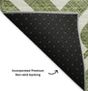 Piper Looms Mayfield Geometric AMF621 Olive Machine Washable Area Rug Backing Image