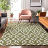 Piper Looms Mayfield Geometric AMF621 Olive Machine Washable Area Rug Lifestyle Image Feature