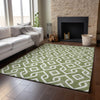Piper Looms Mayfield Geometric AMF621 Olive Machine Washable Area Rug Lifestyle Image Feature