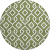 Piper Looms Mayfield Geometric AMF621 Olive Machine Washable Area Rug Round Main Image